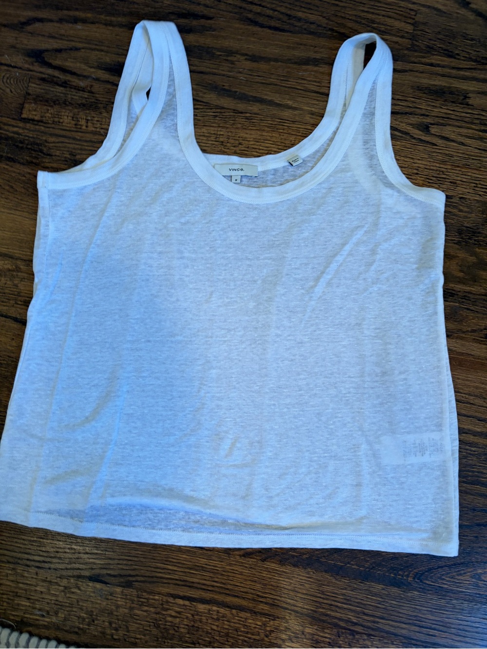 Vince White Slub Crewneck Tank Top